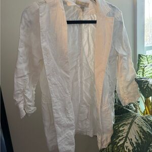 Michael Kors White Linen Blazer